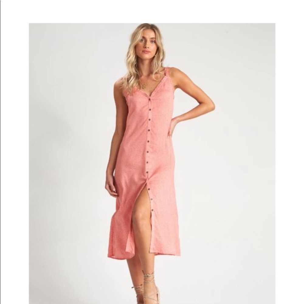Billabong Sweet Edges dress in *coral kiss*